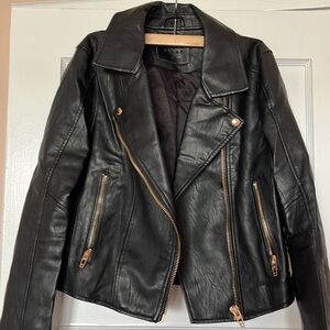 Black vegan leather jacket